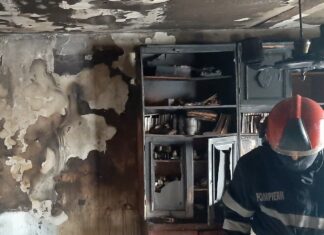 Incendiu la un apartament, în municipiul Târgoviște
