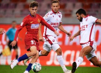 Octavian Popescu, noua stea a Ligii 1. Dâmbovițeanul a marcat la 18 ani primul gol pentru FCSB