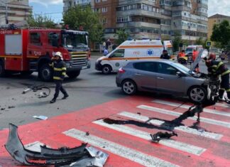 Târgoviște: Accident pe Calea București, in apropierea Bisericii Sârbilor. O persoană a avut nevoie de ingrijiri medicale